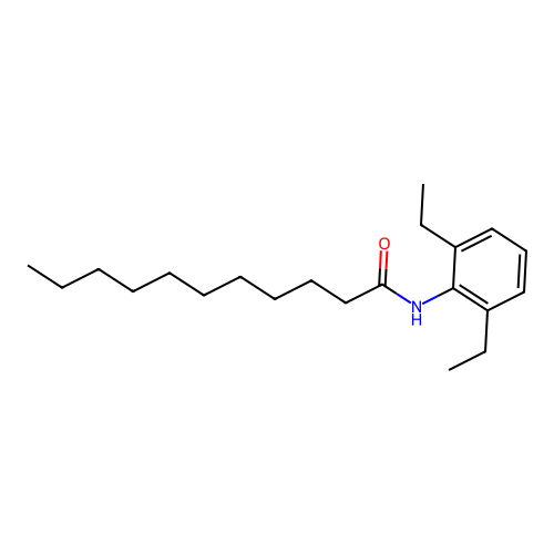 N-(2,6-diethylphenyl)undecanamide structure