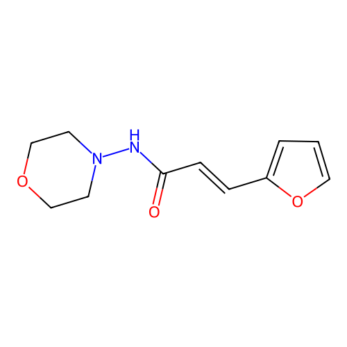 3-(furan-2-yl)-N-morpholin-4-ylprop-2-enamide structure