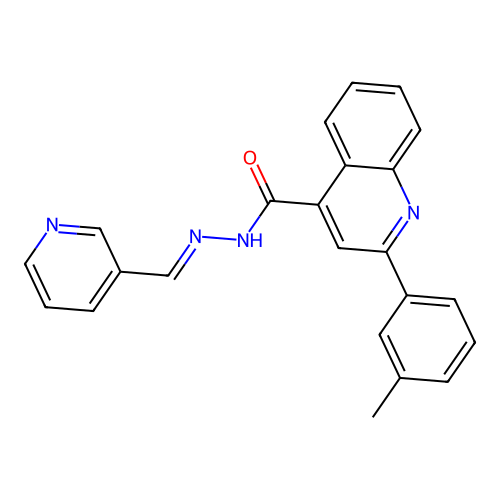 2-(3-methylphenyl)-N'-(3-pyridinylmethylene)-4-quinolinecarbohydrazide structure