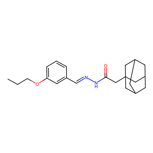 2-(1-adamantyl)-N'-(3-propoxybenzylidene)acetohydrazide structure