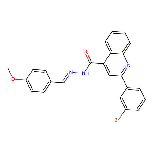 2-(3-bromophenyl)-N'-(4-methoxybenzylidene)-4-quinolinecarbohydrazide structure
