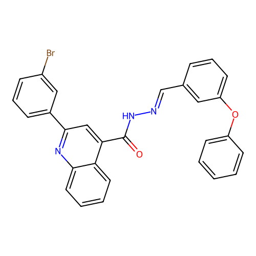 2-(3-bromophenyl)-N'-(3-phenoxybenzylidene)-4-quinolinecarbohydrazide structure