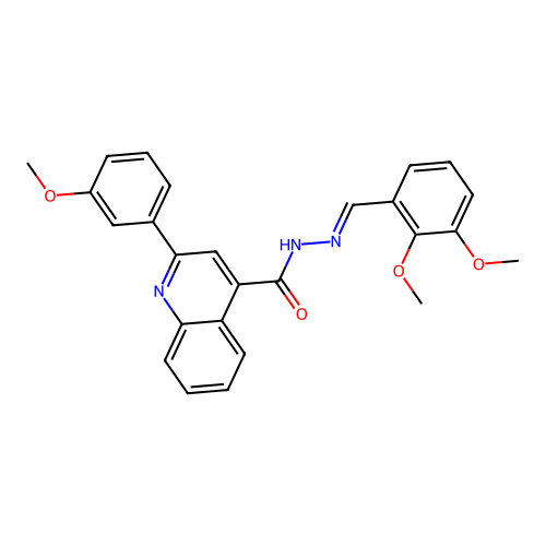 N'-(2,3-dimethoxybenzylidene)-2-(3-methoxyphenyl)-4-quinolinecarbohydrazide structure