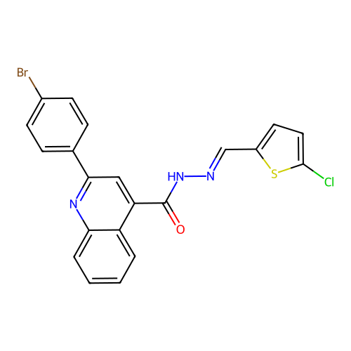 2-(4-bromophenyl)-N'-[(5-chloro-2-thienyl)methylene]-4-quinolinecarbohydrazide structure