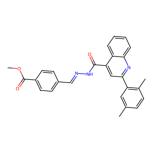 methyl 4-[(E)-[[2-(2,5-dimethylphenyl)quinoline-4-carbonyl]hydrazinylidene]methyl]benzoate structure