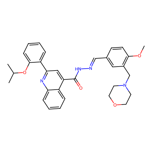2-(2-isopropoxyphenyl)-N'-[4-methoxy-3-(4-morpholinylmethyl)benzylidene]-4-quinolinecarbohydrazide structure