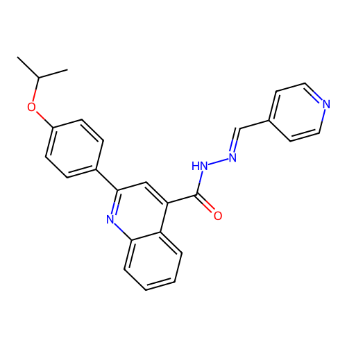 2-(4-propan-2-yloxyphenyl)-N-[(E)-pyridin-4-ylmethylideneamino]quinoline-4-carboxamide structure