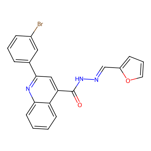 2-(3-bromophenyl)-N'-(2-furylmethylene)-4-quinolinecarbohydrazide structure