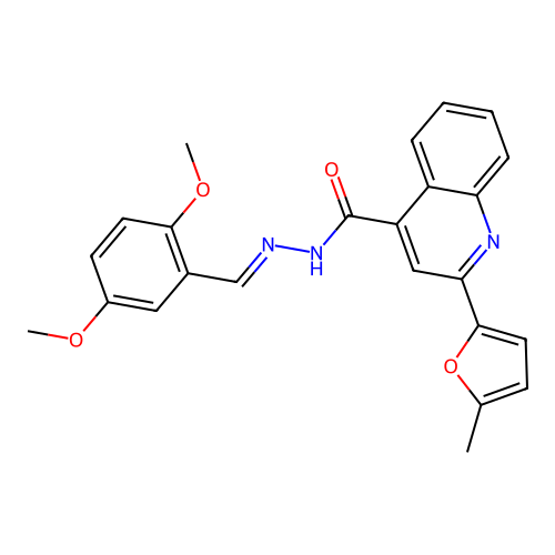 N'-(2,5-dimethoxybenzylidene)-2-(5-methyl-2-furyl)-4-quinolinecarbohydrazide structure