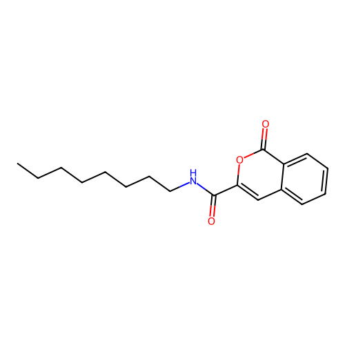 N-octyl-1-oxoisochromene-3-carboxamide structure