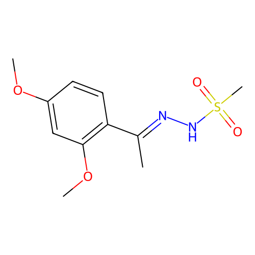 N-[1-(2,4-dimethoxyphenyl)ethylideneamino]methanesulfonamide structure