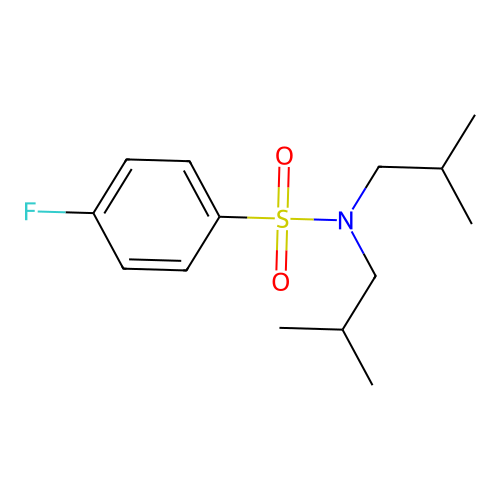 4-fluoro-N,N-bis(2-methylpropyl)benzenesulfonamide structure
