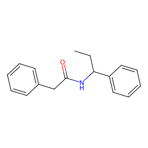 2-phenyl-N-(1-phenylpropyl)acetamide structure