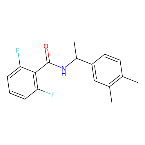 N-[1-(3,4-dimethylphenyl)ethyl]-2,6-difluorobenzamide structure