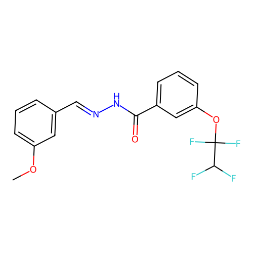 N-[(E)-(3-methoxyphenyl)methylideneamino]-3-(1,1,2,2-tetrafluoroethoxy)benzamide structure