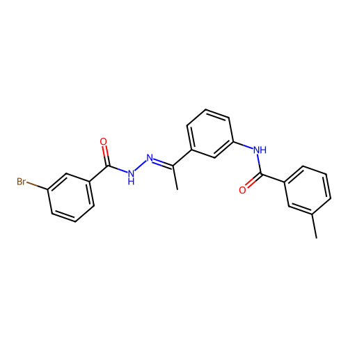 N-{3-[N-(3-bromobenzoyl)ethanehydrazonoyl]phenyl}-3-methylbenzamide structure
