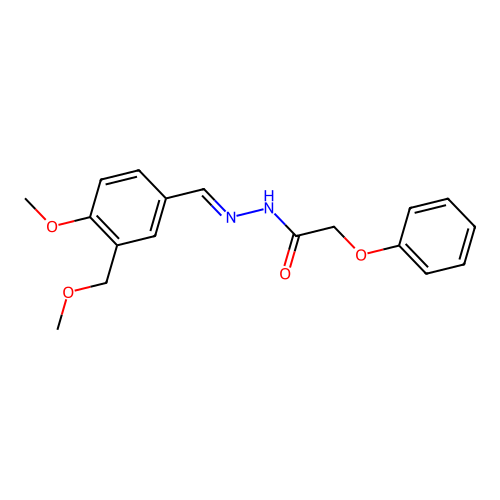 N-[(E)-[4-methoxy-3-(methoxymethyl)phenyl]methylideneamino]-2-phenoxyacetamide structure