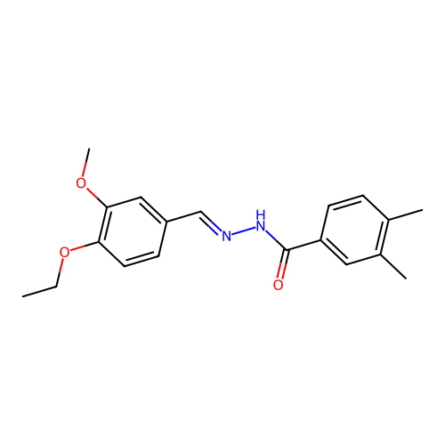 N'-(4-ethoxy-3-methoxybenzylidene)-3,4-dimethylbenzohydrazide structure