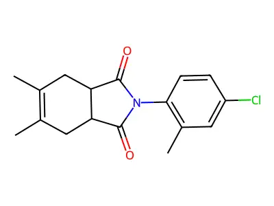 2-(4-chloro-2-methylphenyl)-5,6-dimethyl-3a,4,7,7a-tetrahydro-1H-isoindole-1,3(2H)-dione structure
