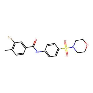 3-bromo-4-methyl-N-[4-(morpholin-4-ylsulfonyl)phenyl]benzamide structure