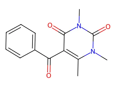 5-benzoyl-1,3,6-trimethyl-2,4(1H,3H)-Pyrimidinedione structure