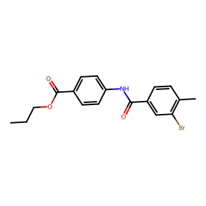 Propyl 4-[(3-bromo-4-methylbenzoyl)amino]benzoate structure