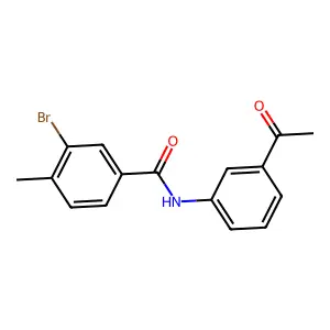 N-(3-acetylphenyl)-3-bromo-4-methylbenzamide structure