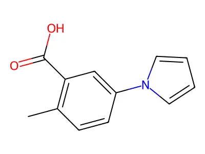 2-methyl-5-(1H-pyrrol-1-yl)benzoic acid structure