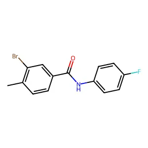 3-bromo-N-(4-fluorophenyl)-4-methylbenzamide structure