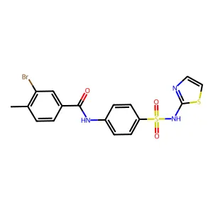 3-bromo-4-methyl-N-[4-(1,3-thiazol-2-ylsulfamoyl)phenyl]benzamide structure