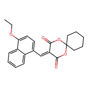 3-[(4-Ethoxynaphthalen-1-yl)methylidene]-1,5-dioxaspiro[5.5]undecane-2,4-dione structure