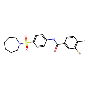 N-[4-(azepan-1-ylsulfonyl)phenyl]-3-bromo-4-methylbenzamide structure
