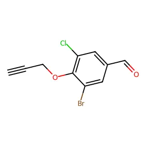 3-Bromo-5-chloro-4-(prop-2-yn-1-yloxy)benzaldehyde structure