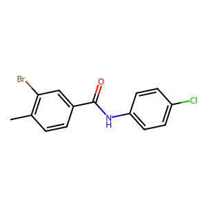 3-bromo-N-(4-chlorophenyl)-4-methylbenzamide structure