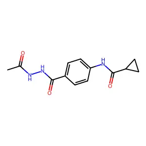 N-[4-(acetamidocarbamoyl)phenyl]cyclopropanecarboxamide structure