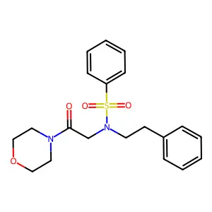 N-[2-(morpholin-4-yl)-2-oxoethyl]-N-(2-phenylethyl)benzenesulfonamide structure