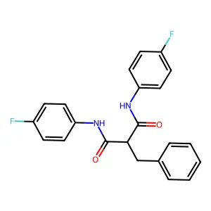 2-benzyl-N,N'-bis(4-fluorophenyl)propanediamide structure