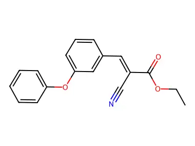 Ethyl 2-cyano-3-(3-phenoxyphenyl)prop-2-enoate structure