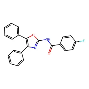 N-(4,5-diphenyl-1,3-oxazol-2-yl)-4-fluorobenzamide structure