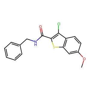 N-benzyl-3-chloro-6-methoxy-1-benzothiophene-2-carboxamide structure