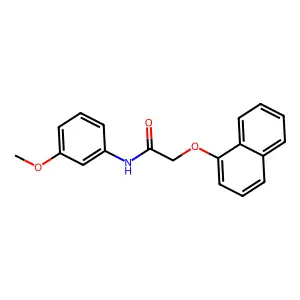 N-(3-methoxyphenyl)-2-naphthalen-1-yloxyacetamide structure