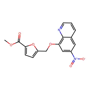 Methyl 5-[(6-nitroquinolin-8-yl)oxymethyl]furan-2-carboxylate structure