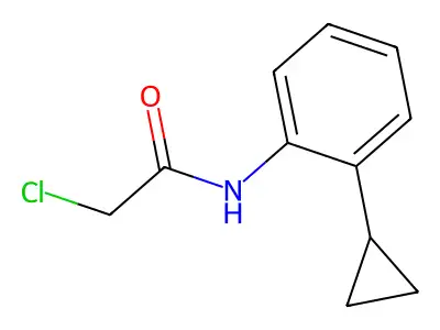 2-chloro-N-(2-cyclopropylphenyl)acetamide structure