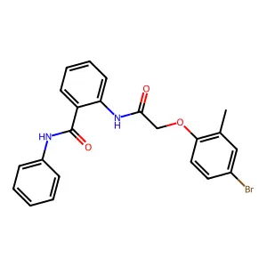 2-{[(4-bromo-2-methylphenoxy)acetyl]amino}-N-phenylbenzamide structure