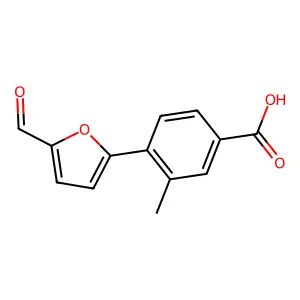 4-(5-Formylfuran-2-yl)-3-methylbenzoic acid structure
