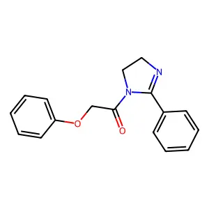 1-(phenoxyacetyl)-2-phenyl-4,5-dihydro-1H-imidazole structure