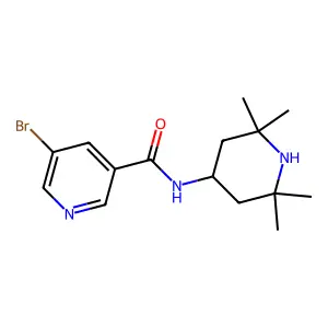 5-Bromo-N-(2,2,6,6-tetramethyl-4-piperidinyl)-3-pyridinecarboxamide structure