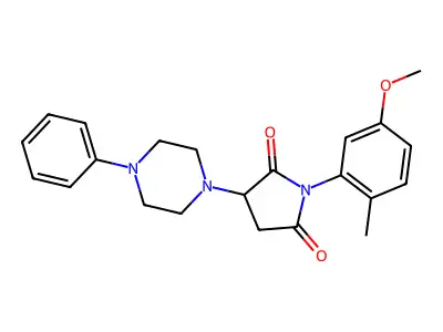 1-(5-Methoxy-2-methylphenyl)-3-(4-phenylpiperazin-1-yl)pyrrolidine-2,5-dione structure