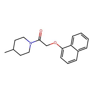 2-(4-Methyl-1-piperidinyl)-2-oxoethyl 1-naphthyl ether structure