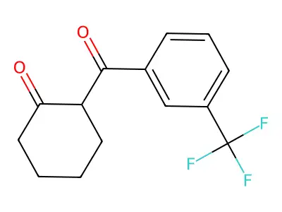 2-[3-(Trifluoromethyl)benzoyl]cyclohexan-1-one structure